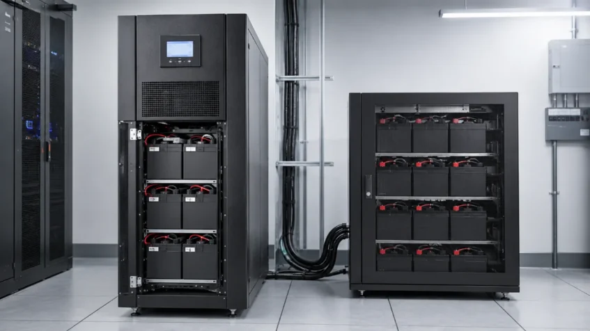 UPS batteria interna ed esterna con armadio batterie